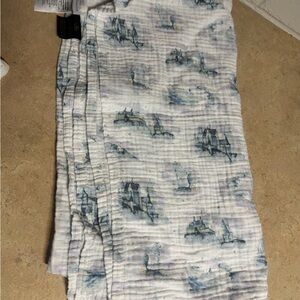 Pottery Barn Kids White and Blue Hogwarts Blanket - Harry Potter